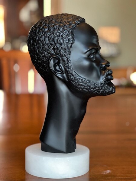 Royal Portrait African Male Sculpture High End Statues Prince Black Art